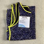 Banana Republic Navy Blue Lace Tank Top Sleeveless Neon Yellow Trim Size M Photo 4