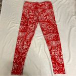 LuLaRoe 3/$15 LULA ROE Red & White Bandana Print Boho Chic Leggings, TC Photo 1