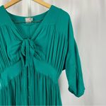 ASOS  Size 6 Front Tie Cutout Swing Dress Bow Flutter Sleeves V Neck Jewel Tone Photo 9