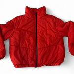 Wild Fable Red puffer jacket with black zipper. . Size M. Photo 0