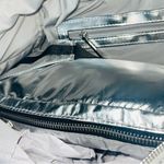Madden Girl New With Tags Metallic Silver Tote Bag Set Weekender and waist bag Photo 8