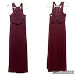 Jenny Packham NWT JP1034 Halter Chiffon Sleeveless Bridesmaid Dress Cabernet 10 Photo 1