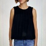 Madewell  Sleeveless Crewneck Bubble Top Black Size S NU852 Photo 0