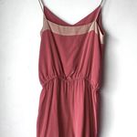 Helena Quinn Pink & Beige 100% Silk Romper XS Photo 1