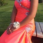 Mori Lee 𝅺 Coral Pink Prom Dress Photo 0