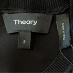 Theory  NWT Women’s Size 2 Black Drapey Crepe Lewie Crewneck Sleeveless Romper Photo 4