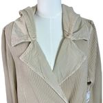 Free People  FP One Longline Waffle Knit Landon Jacket Trench Coat in Sand XL NWT Photo 9