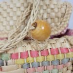 Vintage Woven Straw Seagrass Picnic Basket Bag Cotton Lined Beach Summer Day Out Photo 7
