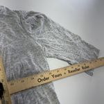 Something Navy Shirt Womens Medium Gray Puff Sleeve 3/4 Length Top Lightweight Photo 7