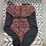 Beach Betty by Miracle Brands NWT Printed Slimming Control Mesh Inset Swimsuit Pink Size XL Photo 1