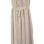 Flair VTG 8714 Nightgown Slip Dress Womens Small Ivory Lace Trim Sleeveless White Photo 0