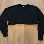 Aritzia TNA  Black Boxy Super Crop Long Sleeve Shirt Photo 0