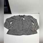 Rails  Camille Womens Size XXL Black‎ Acid Wash Long Sleeve Top Shirt Blouse NEW Photo 2