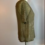 Hollister Forever 21 olive brown sheer burnout raglan elbow sleeve one pocket tee Photo 1