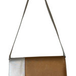 Vintage Elka Metallic Colorblock Purse Shoulder Bag Flap Closure Y2K Vintage Gold Photo 0