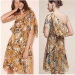 Hemant and Nandita Silk Gold Blooming Dress Size Medium New with Tags Photo 1