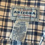 Arizona Jeans VINTAGE ARIZONA Sleeveless Collared Blue‎ Gingham Button Down Top 100% Cotton L Photo 8