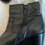 Frye  Regina Wedge Pointed Toe Side Zip Western Leather Ankle Bootie Photo 3