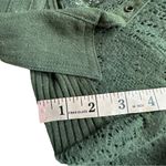Free People Green Long Sleeve Collar Henley Lace Open Knit Crochet Style medium Photo 7