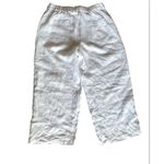 Cynthia Rowley Medium Pure Linen Pants White Wide Leg Drawstring Waist Neutral Photo 5