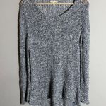 Eileen Fisher Scoop Neck Open Knit Sweater Pullover Women's Medium Gray Cotton Photo 3