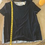 Kate Spade  Black White Broome Street Striped Black Tee Shirt Top Small, NWT Photo 7