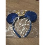 LA Dodger blue sequin Minnie Mouse ears bow glamour bling theme park resortwear Photo 1