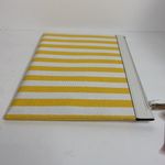 Kate Spade  Women’s Yellow White Stripe Stone Large Zip Clutch Purse NWT Photo 6