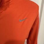 Nike  Dri-Fit Running Quarter Zip‎ Long Sleeve Athletic Top Orange Red Women's Photo 1