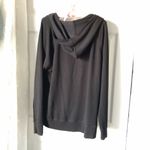 Ralph Lauren Lauren  Black Wrap v neck Hoodie top pullover women size XL Photo 8