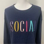 Wildfox NWOT  Social Statement Blue Sweatshirt Size M Photo 2