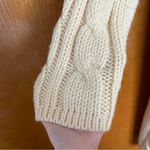 Garnet Hill  Longline Duster Wool Chunky Cable Knit Cardigan Sweater Size XXL Photo 4