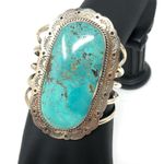 Sterling Silver NAVAJO turquoise cuff, 112.7g Photo 1