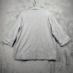 Ralph Lauren Lauren  Women Pajama Set Gray Pinstripe Crop Pants Top XL Loungewear Photo 2