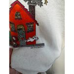 Turtle Bay Vintage Halloween Graphic Sweatshirt Cream Houses Ghosts Spooky White Size M Photo 4