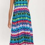 BORGO DE NOR Mila Floral Print Maxi Dress in Talitha Blue Sz 8 UK/4 US Photo 0