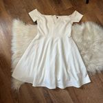 Lulus LULU’S Play The Party White Off The Shoulder Skater Dress Photo 4