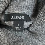 Alfani  Metallic Colorblock Turtleneck Sweater with Faux Fur Cuffs Gray Black Photo 1