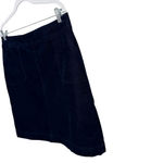 Talbots  Navy Corduroy Skirt Size 12 Cotton Blend Pockets Zip Back Photo 3
