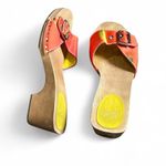 Candie's Y2K Orange Tropical Sandal Slides Photo 1