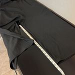 Line and Dot  jumpsuit, cropped wide leg, ruffled straps, relaxed fit, black, S Photo 13