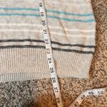 Stitches & Stripes Hooded Knit Sweater Striped Light Gray Blue Casual Size M Photo 4