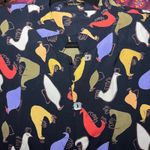 Vintage Loco Lindo Black Abstract Bird Print Sleeveless Button Up Shirt Large Photo 6