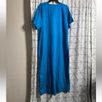 Blue and Gold Embellished Kurti with Flutter Sleeves Size M Photo 9
