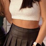 Altar'd State Black Pleated Leather Skirt  Photo 1