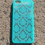iPhone 6Plus/ 6s Plus Fashion Flower Lace Shockproof Hard Case Teal Multi Photo 3