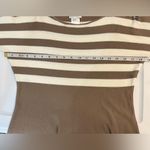 SONIA RYKIEL Paris Taupe Brown Striped Sweater Size 38 Photo 6