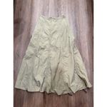 Riley Khaki Green Nylon Maxi Skirt Drawstring Hem Accent Military Style Size M Photo 4