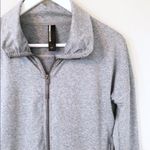 Mondetta Athletic Workout Athleisure Yoga Solid Gray Full Zip Up Jacket Coat Photo 1