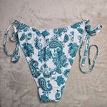 White Blue Paisley Floral Print String Tie Bikini Swimsuit Swimwear 2XL Size 2X Photo 1